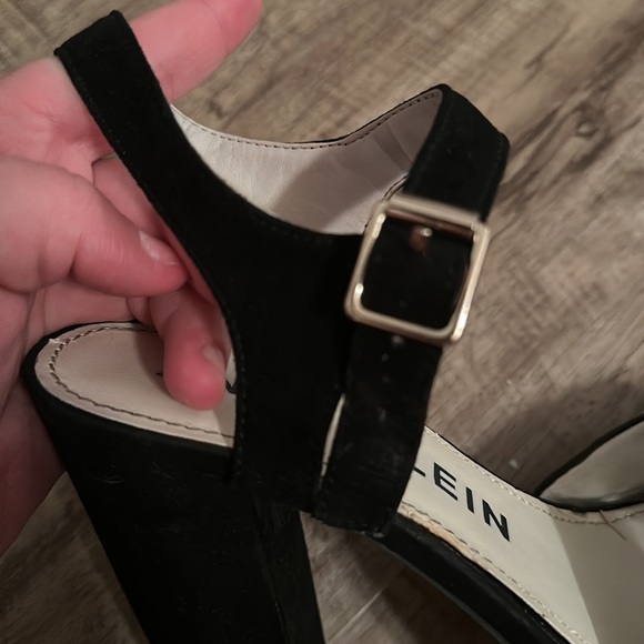 Black, Strappy, Suede, Block Heels, Size 8, by Anne Klein - Picture 4 of 5